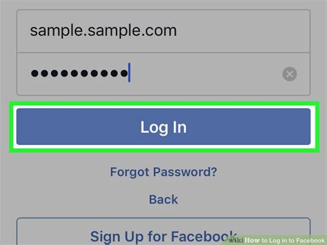log in to my facebook.